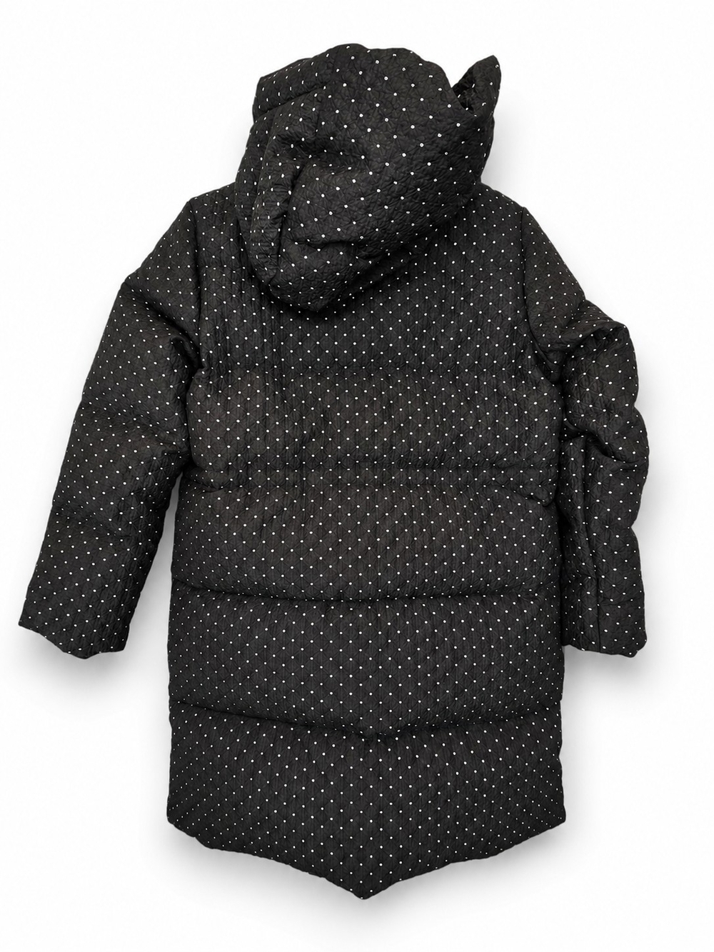 balabala premium x JASON WU Polka Dot Hooded Long Puffer Coat Jacket 160/80A - Picture 3 of 16